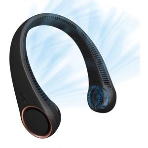 Portable Neck Fan Hands Free Bladeless Fan Cooling Personal Fan 3 Speeds Adjus